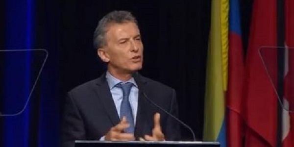 Fuerte crítica de Macri a los senadores opositores