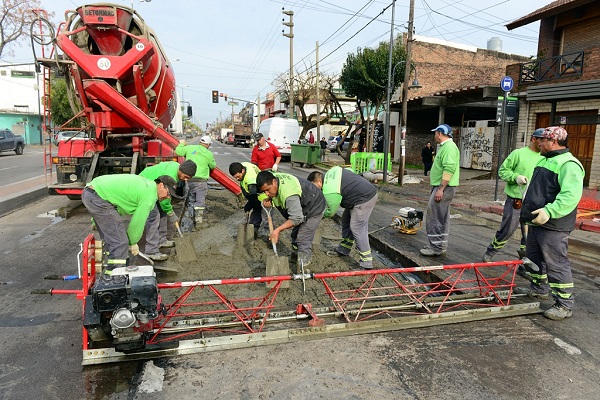 San Fernando: avances en la renovación de la Avenida Avellaneda