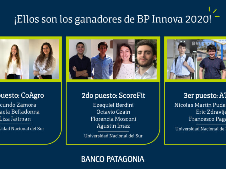 Se conocieron los ganadores del Programa BP Innova 2020 de Banco Patagonia