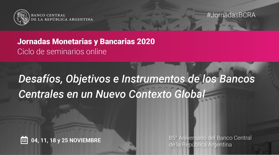Comienzan hoy las  Jornadas Monetarias y Bancarias 2020 del BCRA