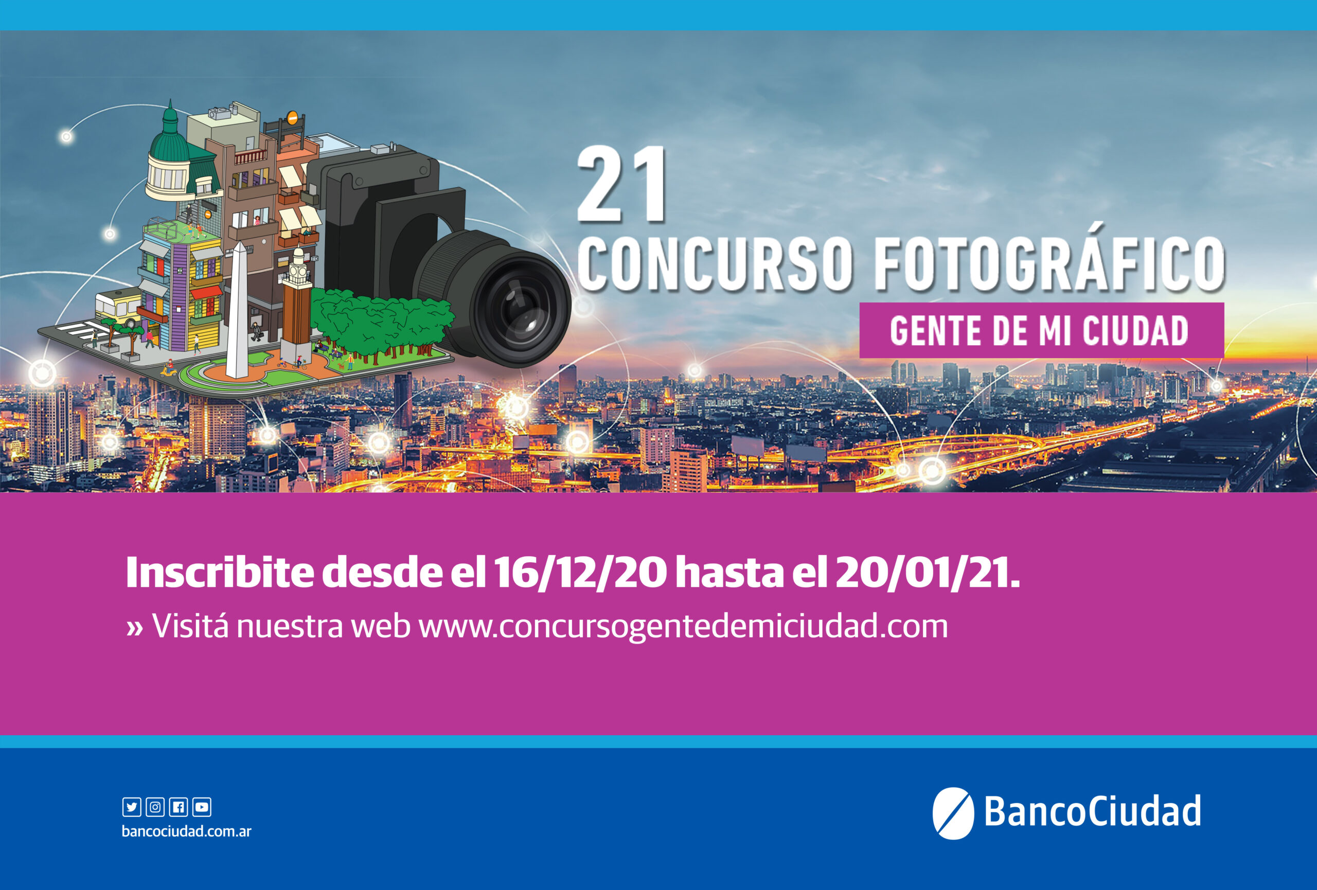 El Banco Ciudad convoca a la 21° edición del concurso de fotografía «Gente de mi ciudad»