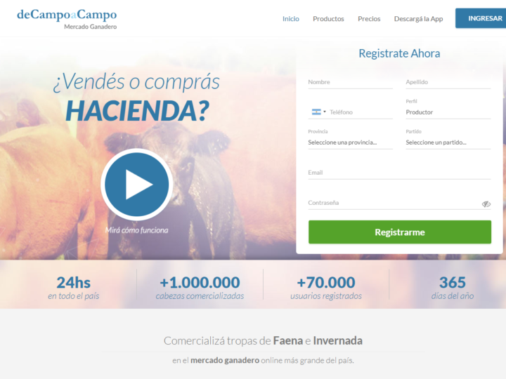 «deCampoaCampo», una plataforma digital para la compra y venta online de hacienda