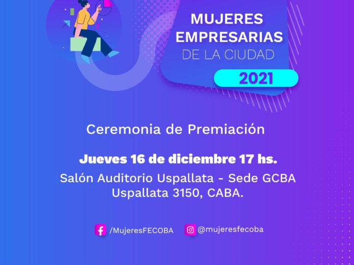 Se realizará la ceremonia de premiación Mujeres Empresarias FECOBA 2021
