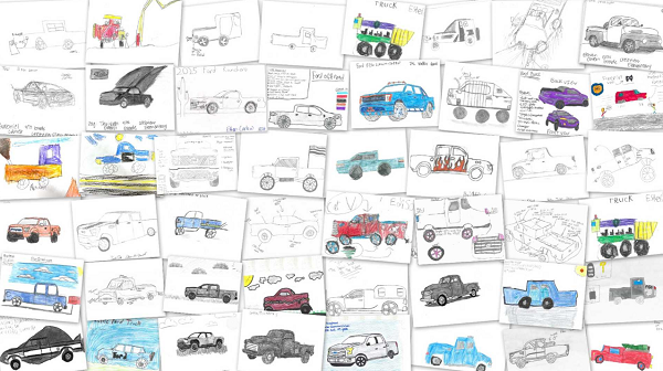 Con dibujos de niños, Ford anunció el plan para fabricar una nueva pick-up 100% eléctrica