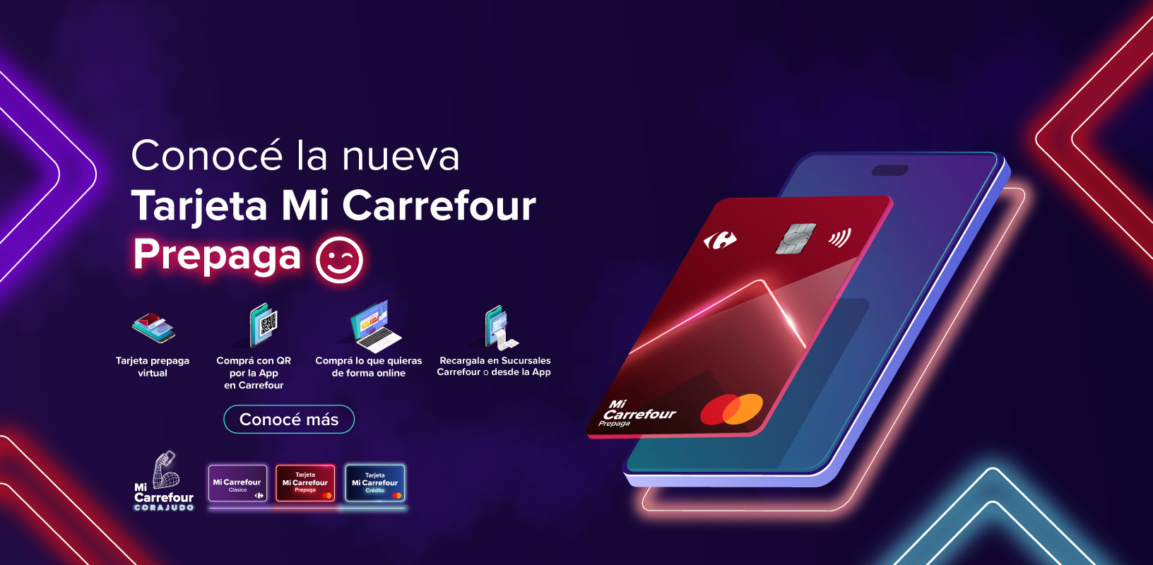 Nueva tarjeta prepaga Mastercard de Carrefour