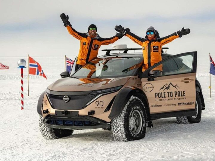 Con ayuda de Toyota: la travesía eléctrica de Nissan llegó al Polo Sur